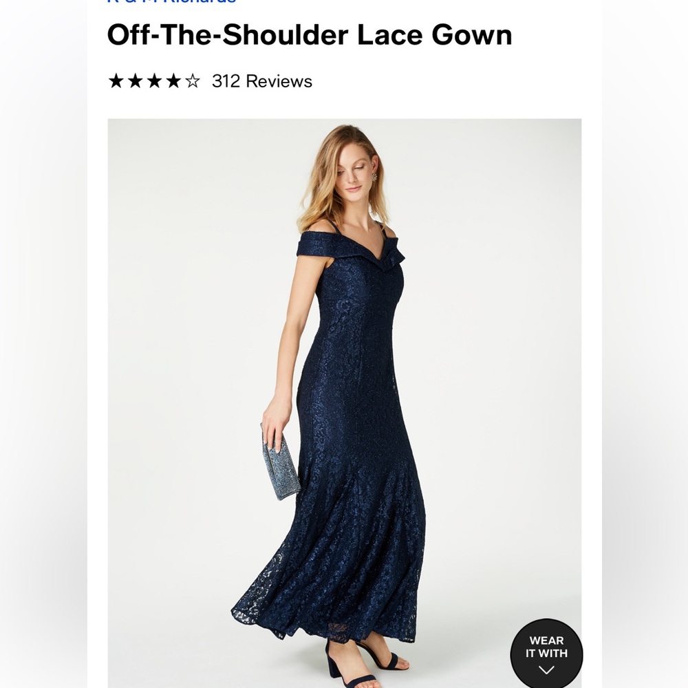 Navy blue mermaid style dress